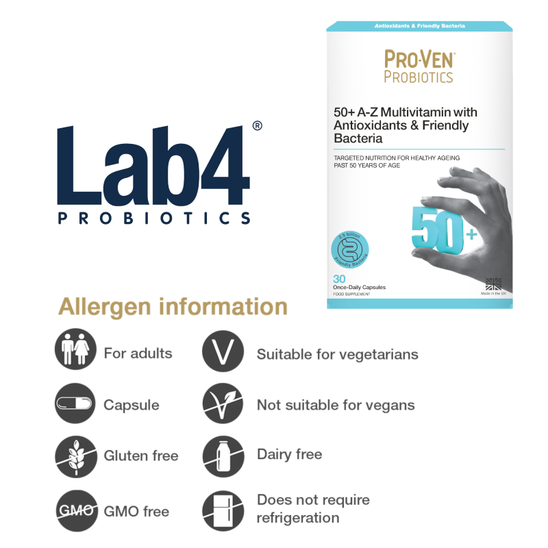 50+ насныханы Антиоксидант, Мультивитамин ба Ашигтай бактери